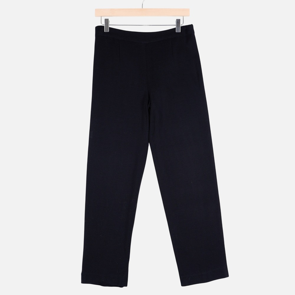 Misook Petite Black Knit Straight Leg Pull On Pants XS Career Workwear
